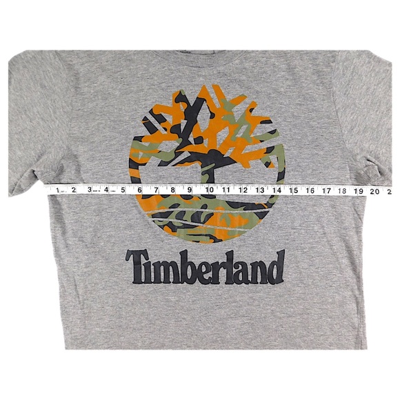 Timberland Boys XL (18/20) Gray Camo Logo Graphic T-Shirt NWT - Picture 3 of 6
